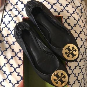 Tory Burch 6.5 Reva ballet black flat